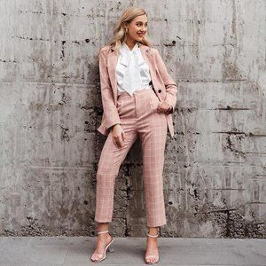 Pink Plaid Suit